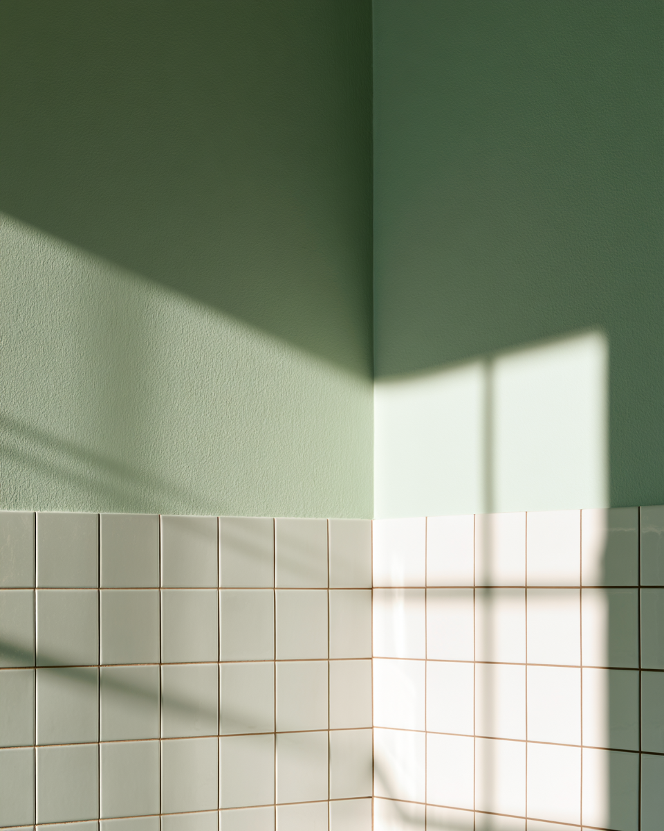 green gloss bathroom